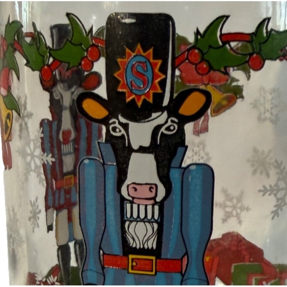 Sherwood Brands Christmas French Cow Nutcracker‎ Milk Bottle Jug